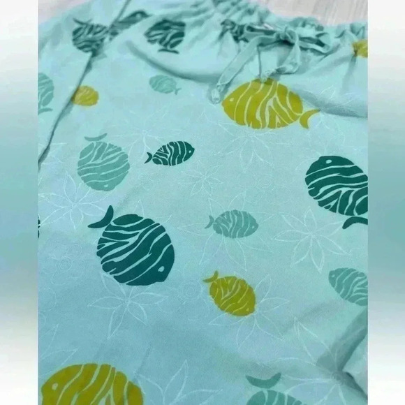 I Can Too Resort Wear Fish Shirt 3/4 Sleeves 100% cotton Woman Size S tropical - Picture 8 of 14